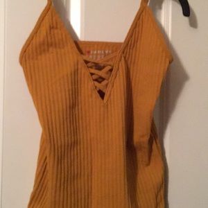 Mustard Leotard Golden Yellow Stretch BodySuit
